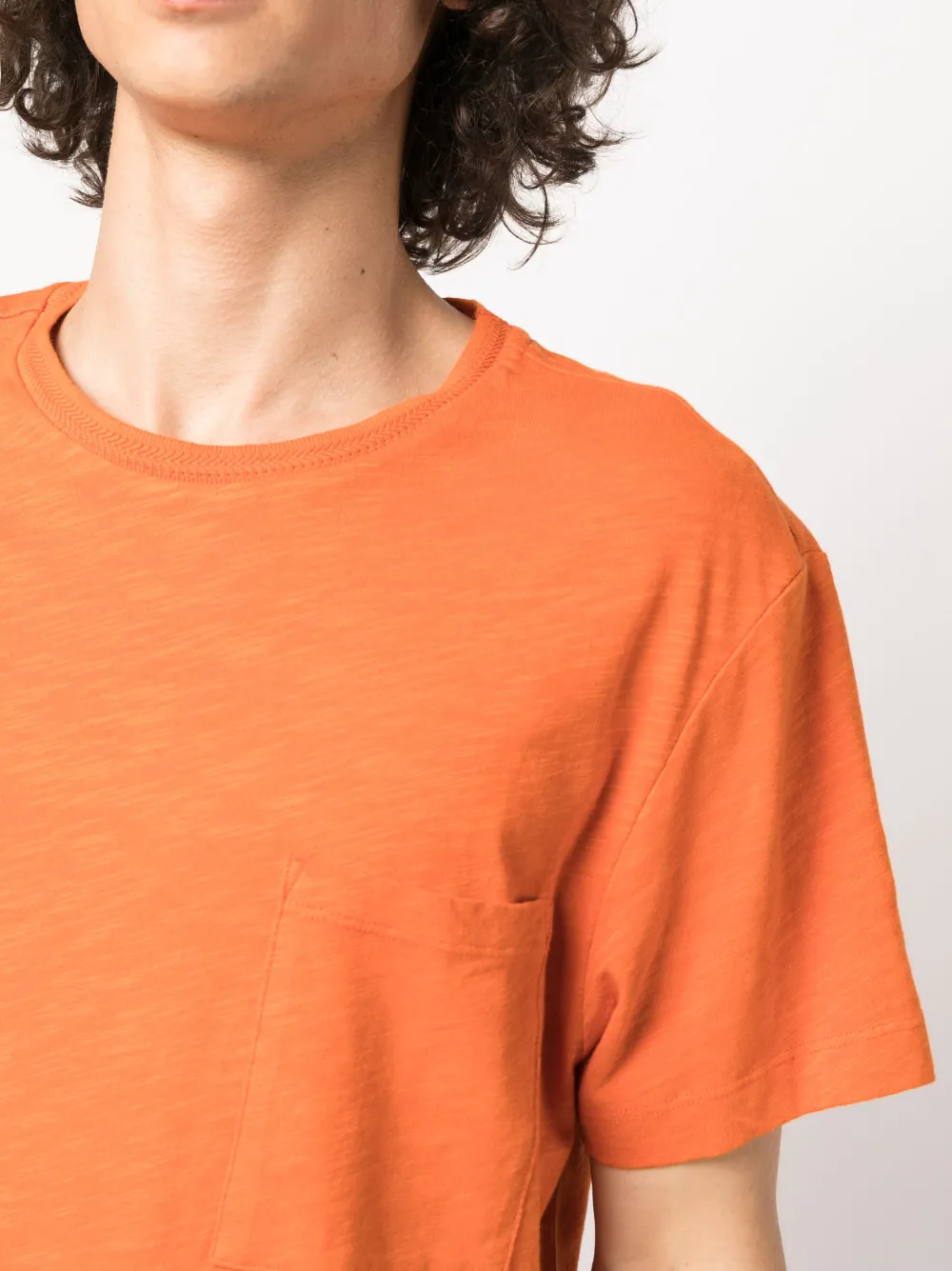 Orlebar Brown T-shirt met opgestikte zak Oranje