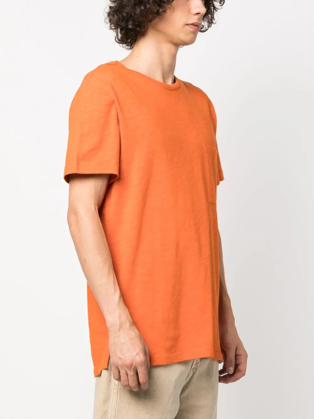 Orlebar Brown T-shirt met opgestikte zak Oranje