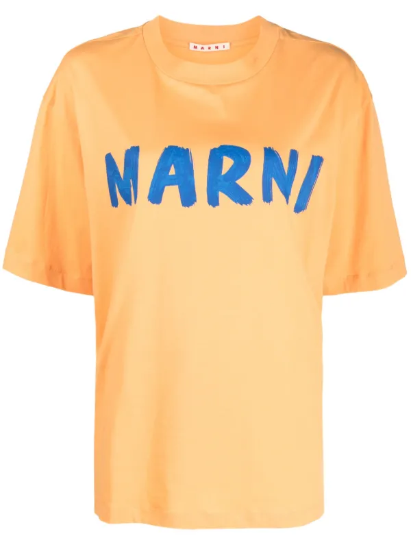 Marni logo-print cotton-jersey T-shirt - Farfetch