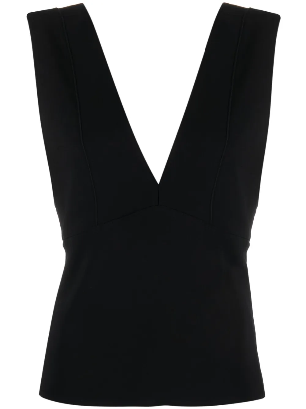 Forte Forte Plunge-neck Tank Top In Black