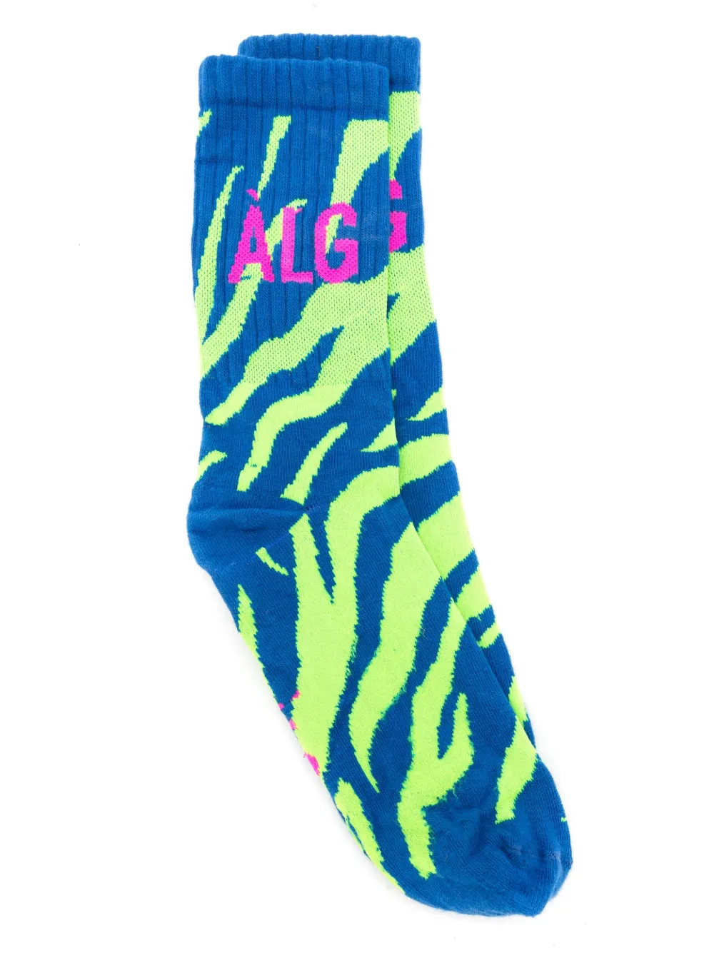 Àlg Par de meias com estampa de zebra | Azul | Image 1