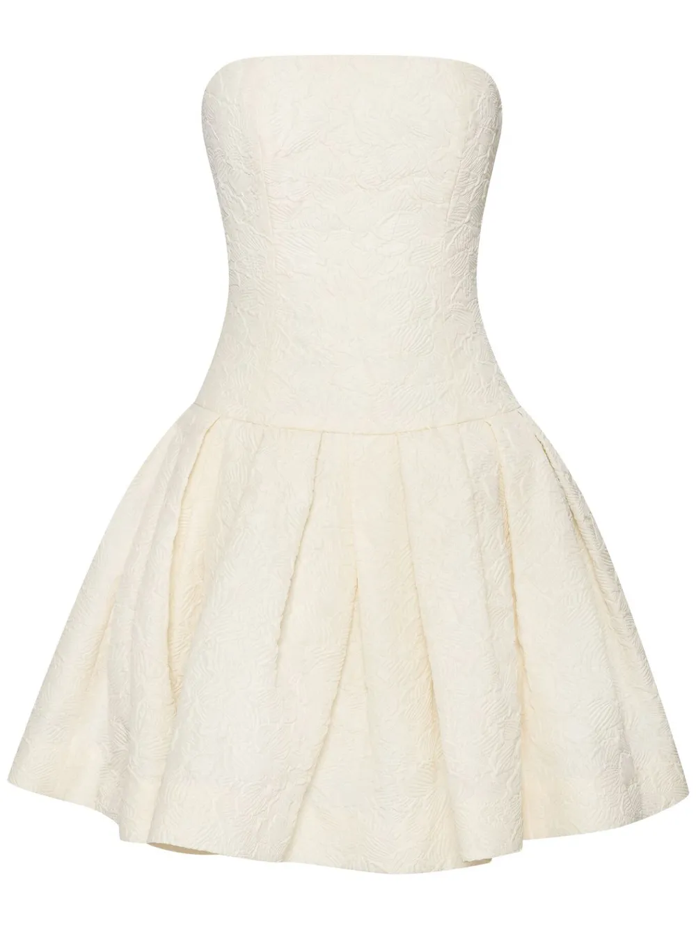Oscar de la Renta floral-embroidery sleeveless minidress - White