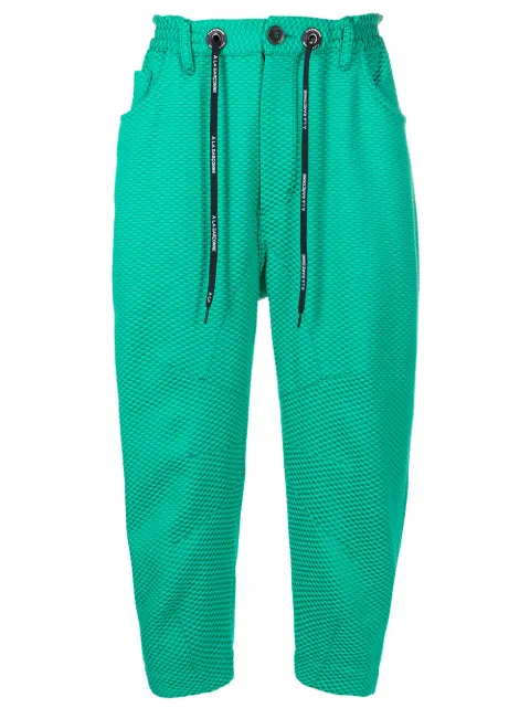 À La Garçonne Calça cenoura cropped de jacquard