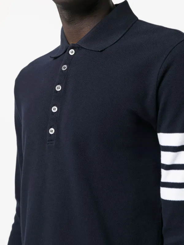 Tシャツ・カットソー THOM BROWNE Polo Thom Browne 4-Bar Stripe 2003-print Polo Shirt | Blue | FARFETCH