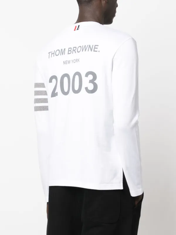 THOM BROWNE crew neck T-shirt white | BRAUN Hamburg