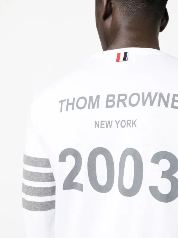 THOM BROWNE crew neck T-shirt white | BRAUN Hamburg