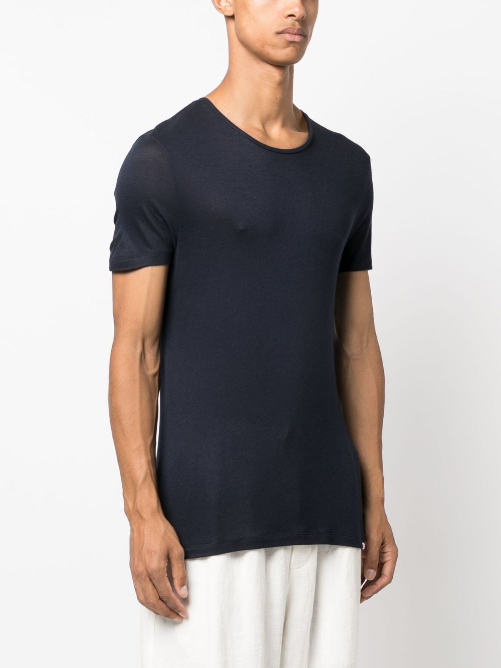 Shop Orlebar Brown Ob-t Cotton-cashmere T-shirt In Blue