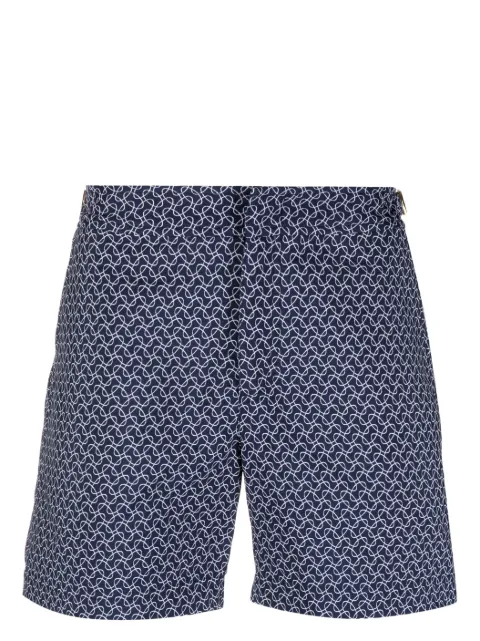 Orlebar Brown jacquard geometric-pattern swim shorts