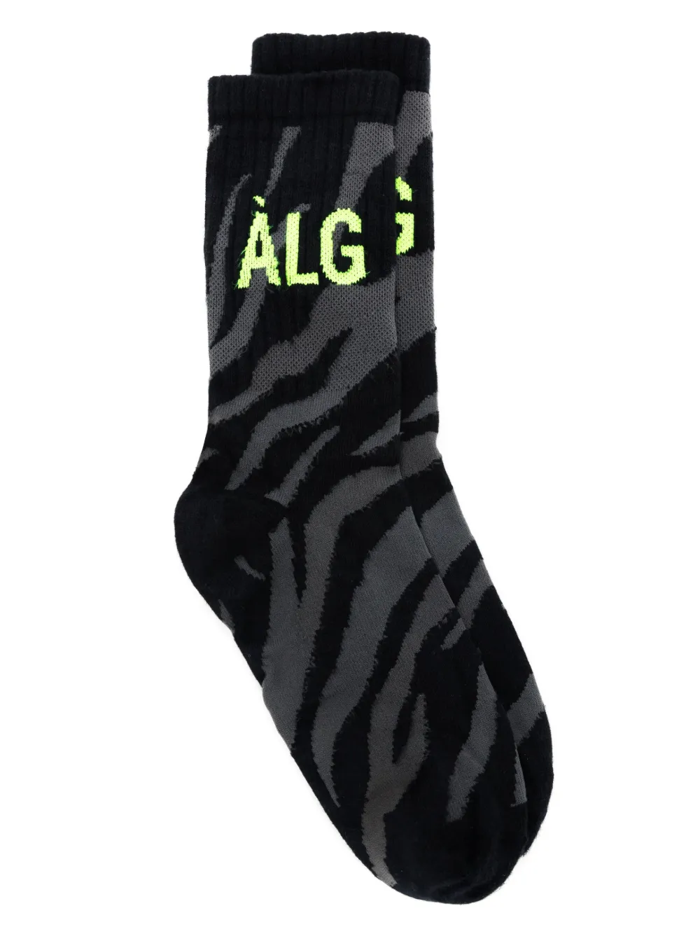 Àlg Par de meias com estampa de zebra | Preto | Image 1