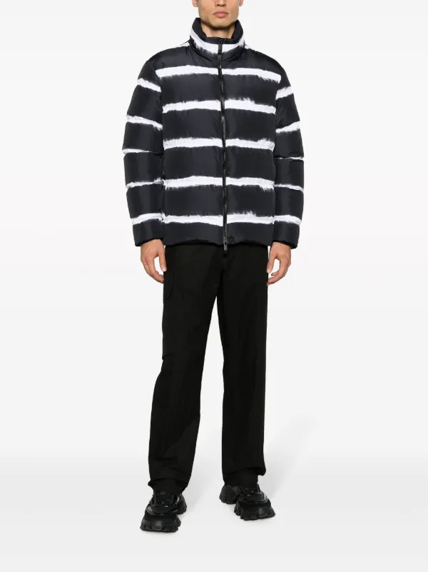 Moncler Sil ストライプ パデッドジャケット | ブラック | FARFETCH JP