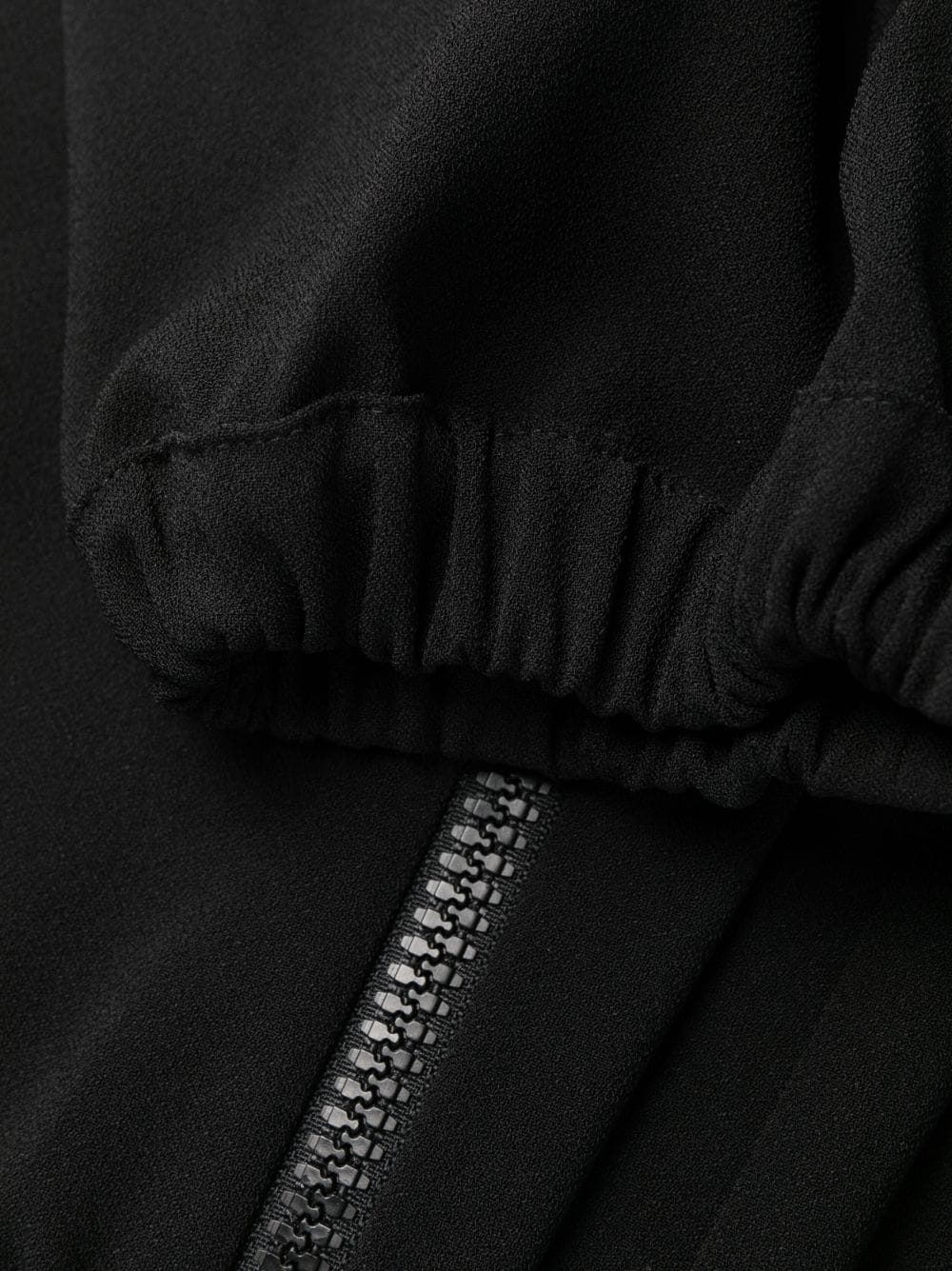 Shop Moncler Zipped High-neck Midi Dress In Black