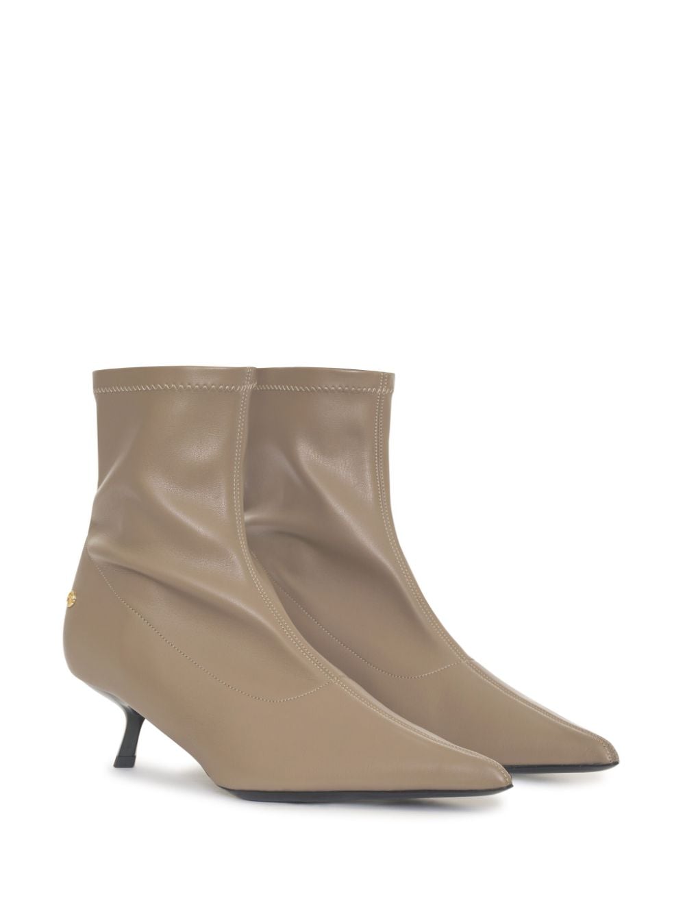 ANINE BING Hilda 50mm leather ankle boots - Beige
