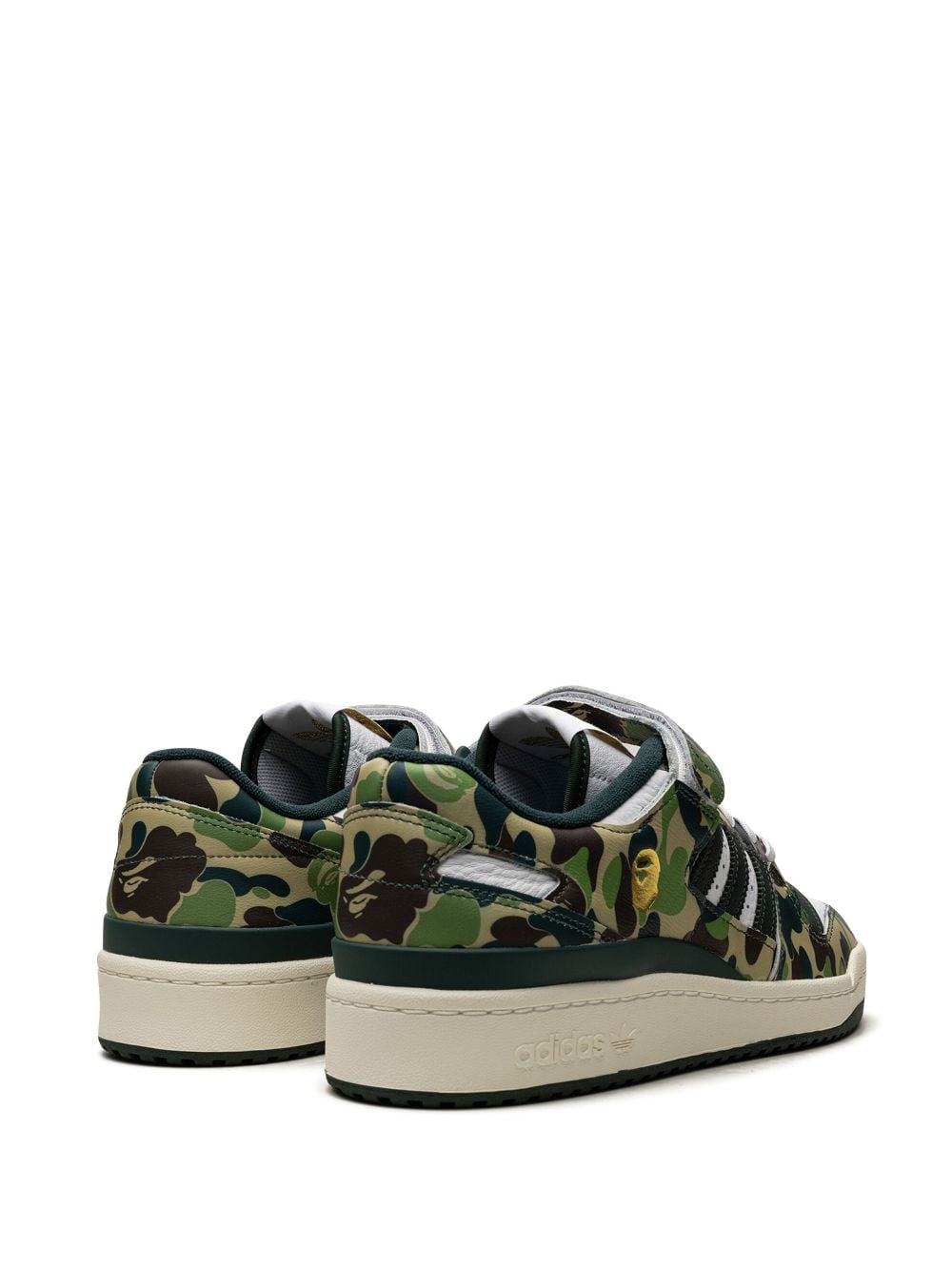 Shop Adidas Originals X Bape Forum 84 Low "30th Anniversary Green Camo" Sneakers