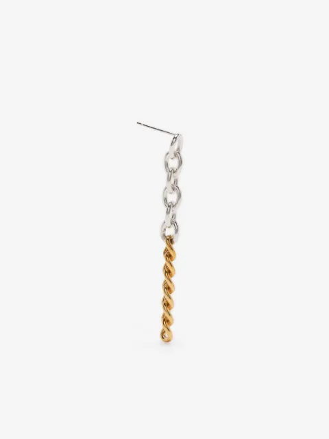 E.M. boucle d'oreille à design bicolore