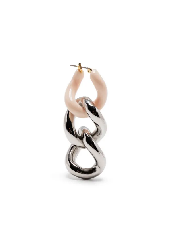 e.m. ピアス E.M. チェーン ピアス | シルバートーン | FARFETCH JP