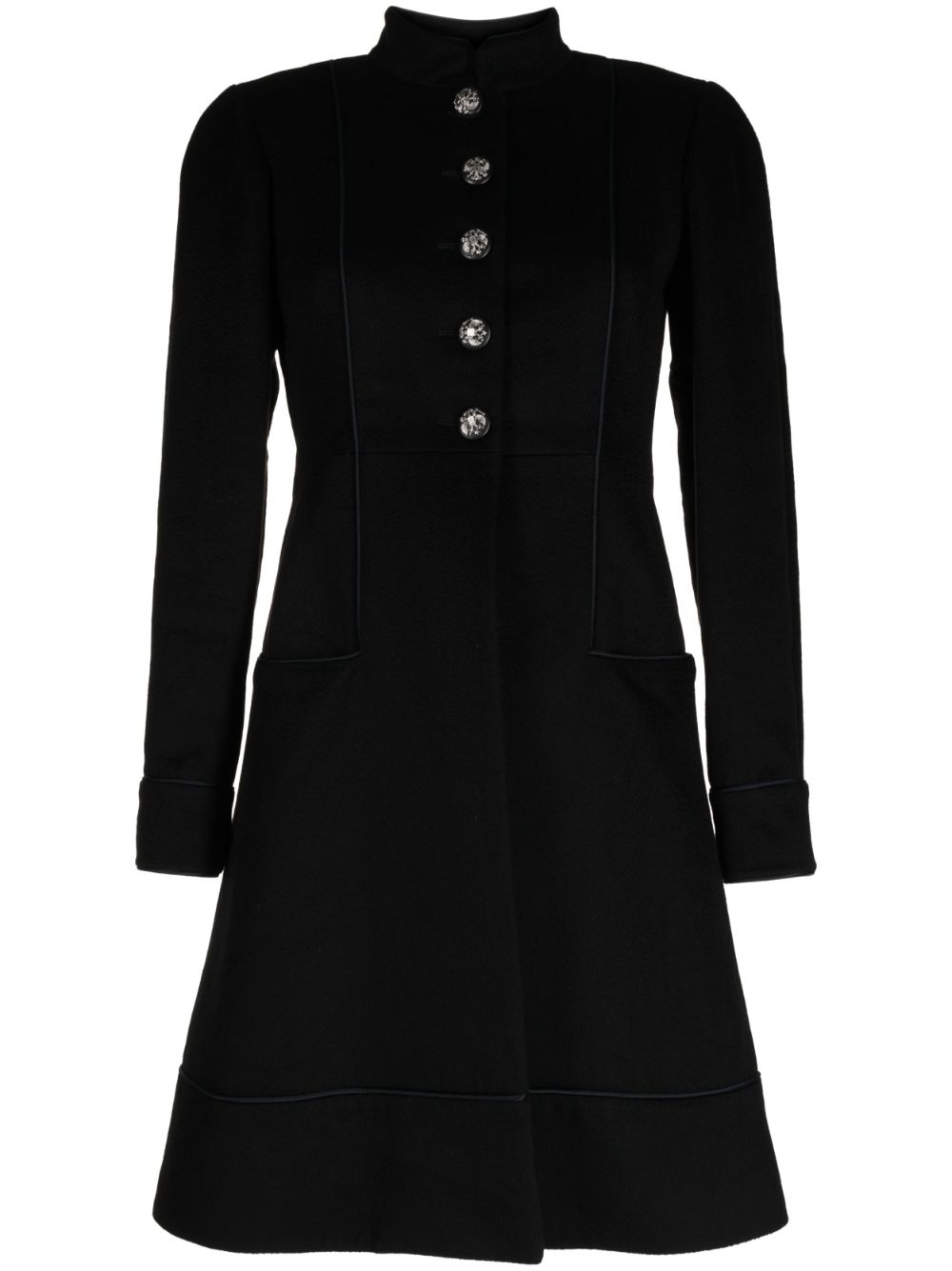 2009 logo-buttons single-breasted cashmere coat