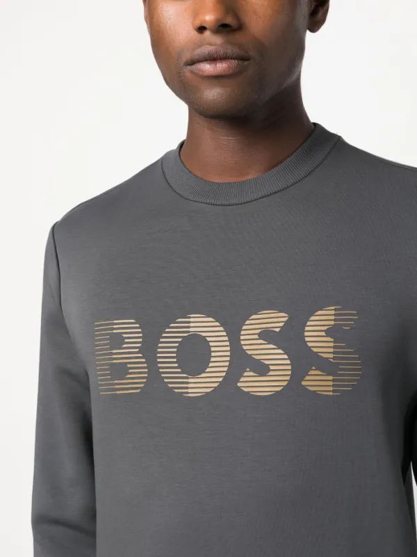 Hugo boss salbo sweatshirt on sale grey