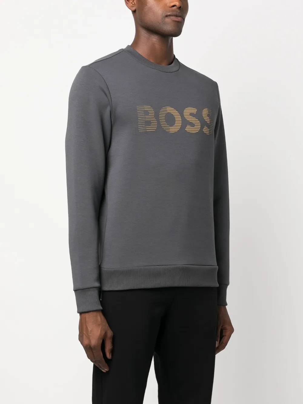 Hugo boss salbo sweatshirt grey hot sale