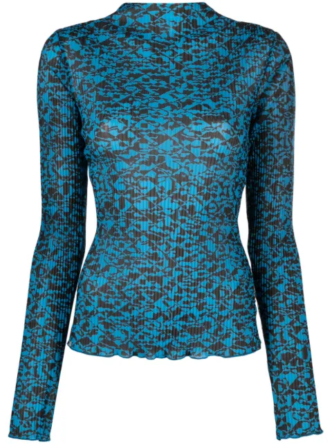 BOSS top manga larga con estampado gráfico
