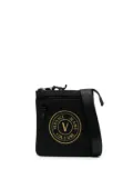 Versace Jeans Couture logo-patch messenger bag - Black
