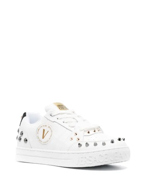 Versace Jeans Couture spiked stud-design leather sneakers 75VA3SKCZP318 - 1