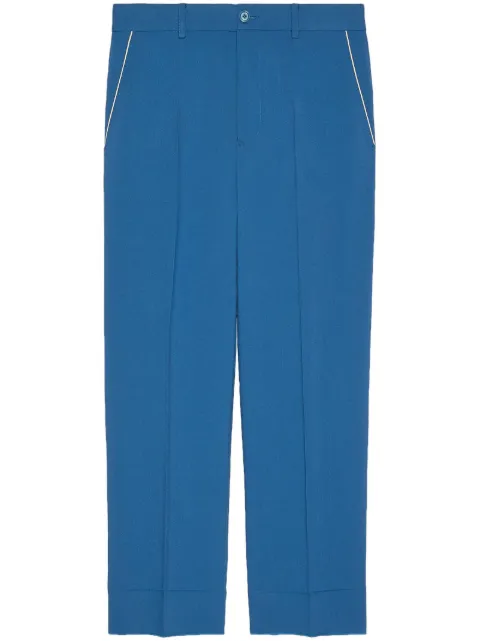Gucci logo-patch tailored trousers