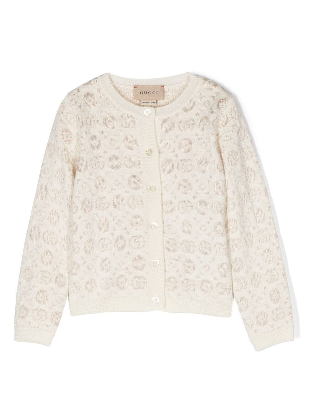 Image 1 of Gucci Kids cardigan en laine à logo GG