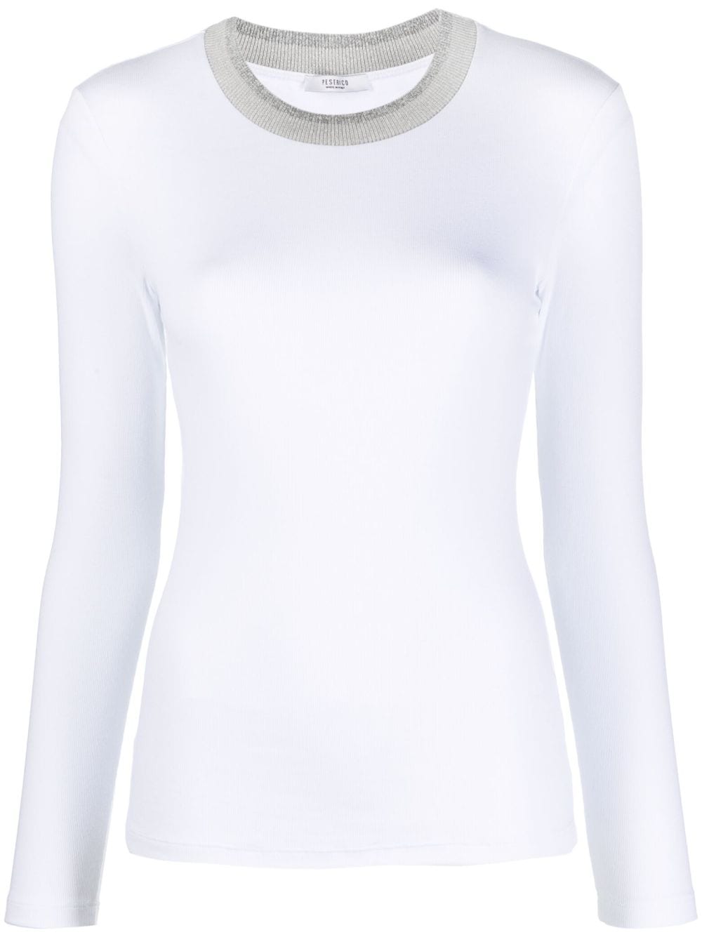 Peserico round-neck long-sleeve jumper - White