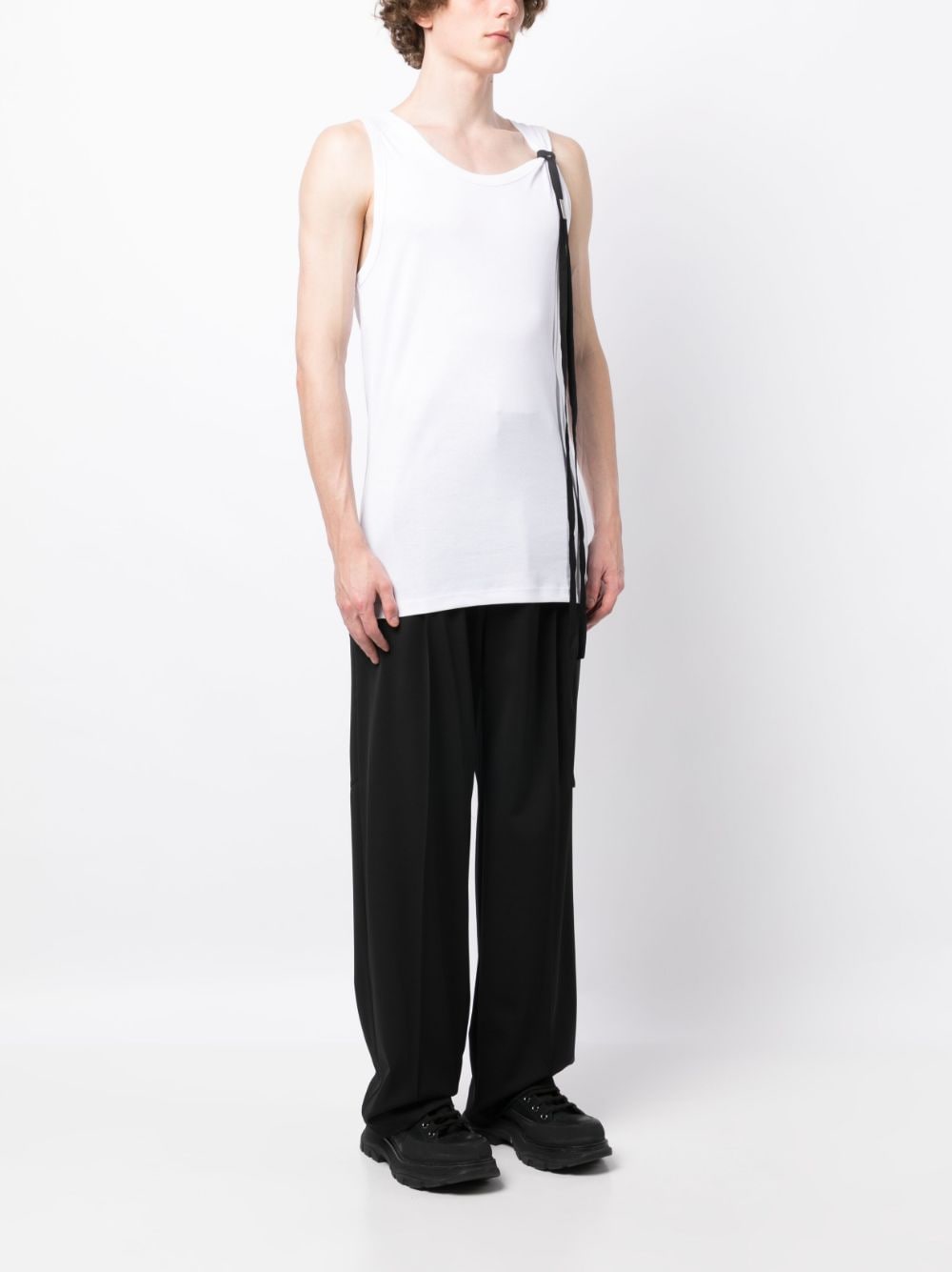 Shop Ann Demeulemeester Seva Strap-detailing Tank Top In White