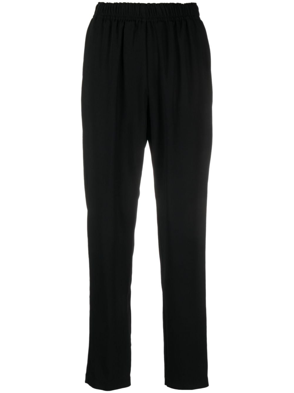 Forte Forte elasticated-waistband tapered-leg trousers - Black