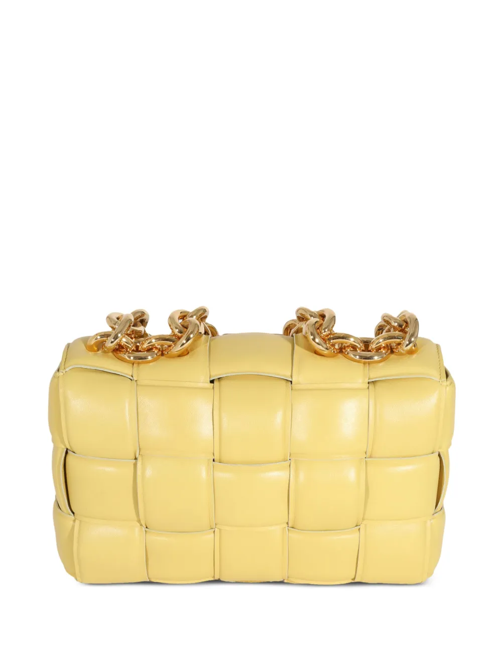 Bottega Veneta Pre-Owned Casette schoudertas met ketting - Geel