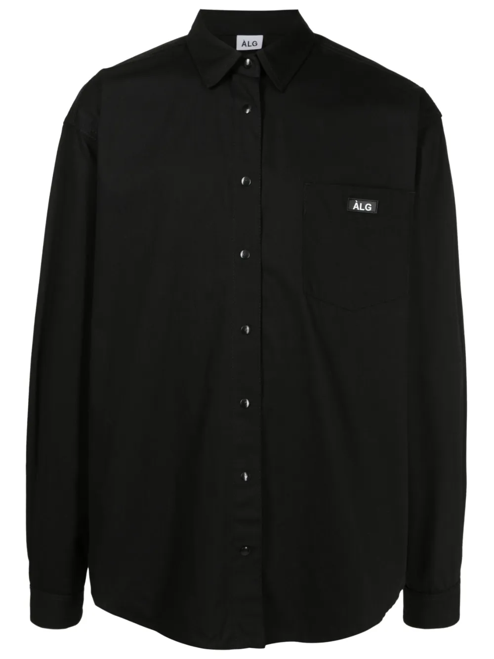 Àlg Camisa oversized mangas longas | Preto | Image 1