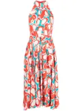 DVF Diane von Furstenberg Nicola halter-neck printed dress - Red