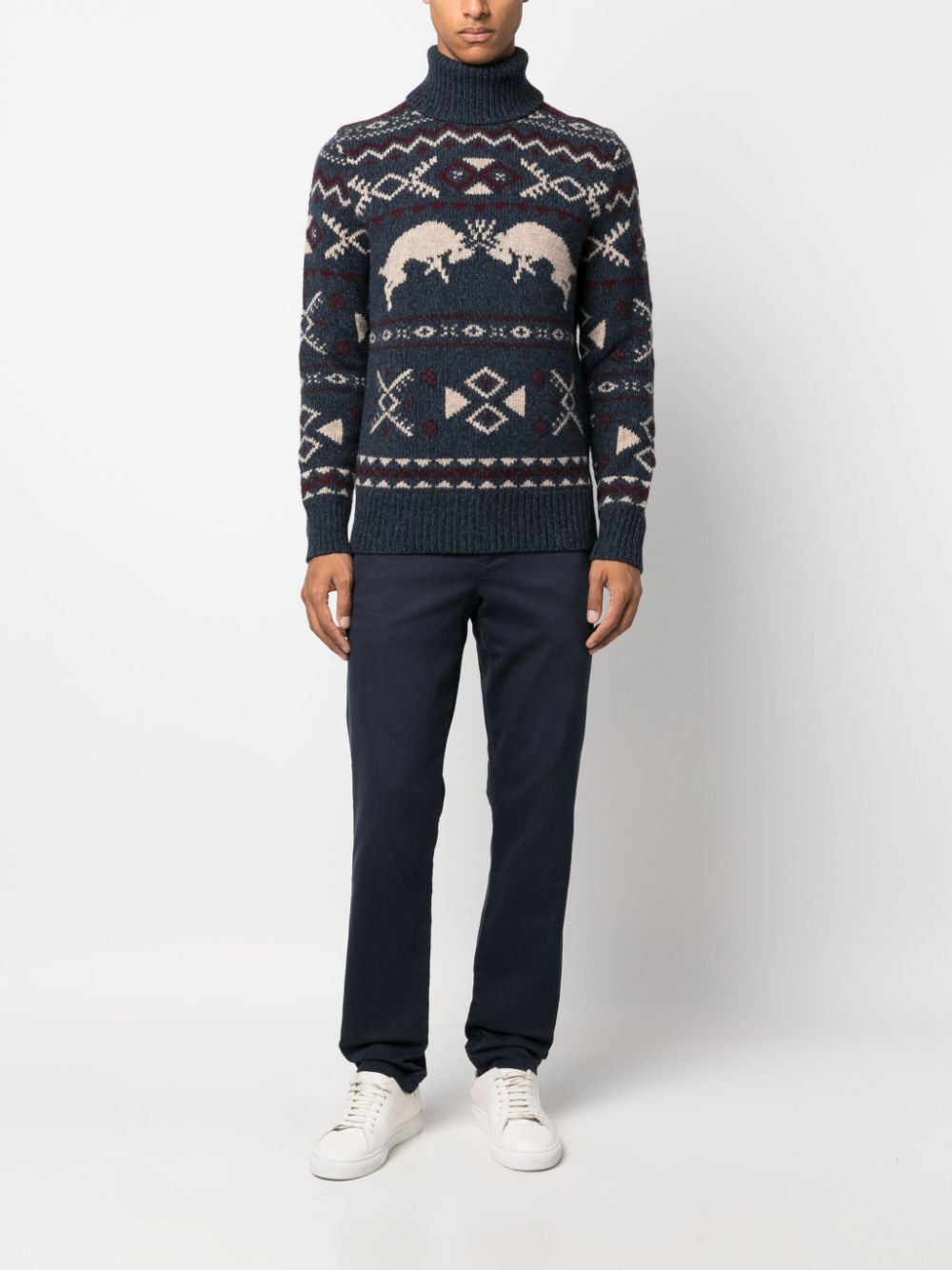 Image 2 of Polo Ralph Lauren fair isle-knit wool jumper