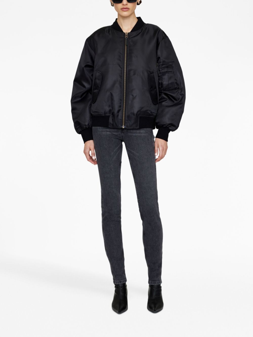 ANINE BING Leon Zipped Bomber Jacket - Farfetch