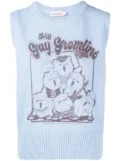 Charles Jeffrey Loverboy Cute Gromlin knitted vest - Blue
