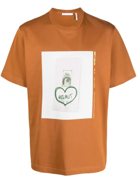 Helmut Lang playera con logo estampado