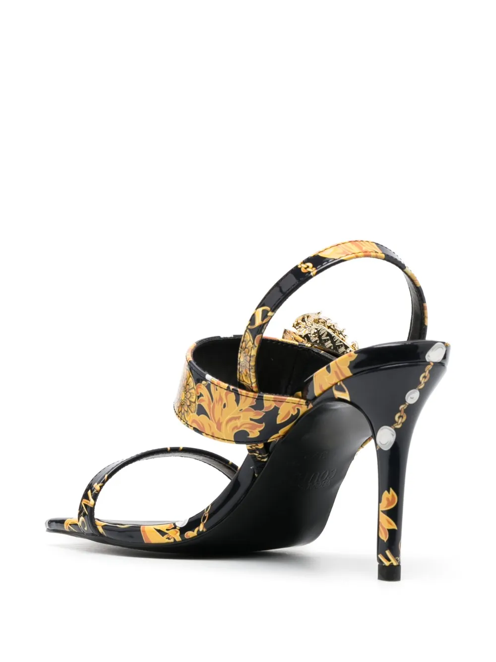 Affordable Versace Jeans Couture baroque-print 85mm square-toe sandals Women