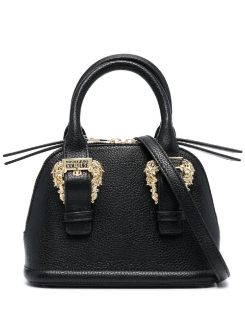Versace Jeans Couture Baroque-buckle faux-leather tote bag