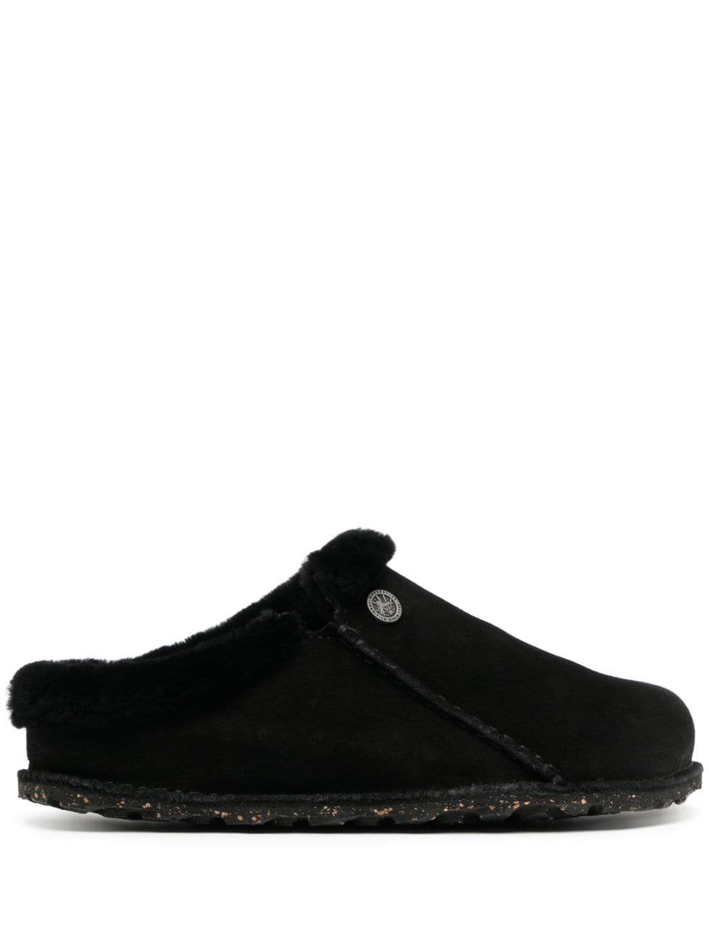 Birkenstock Zermatt Premium Suede Slippers In Schwarz