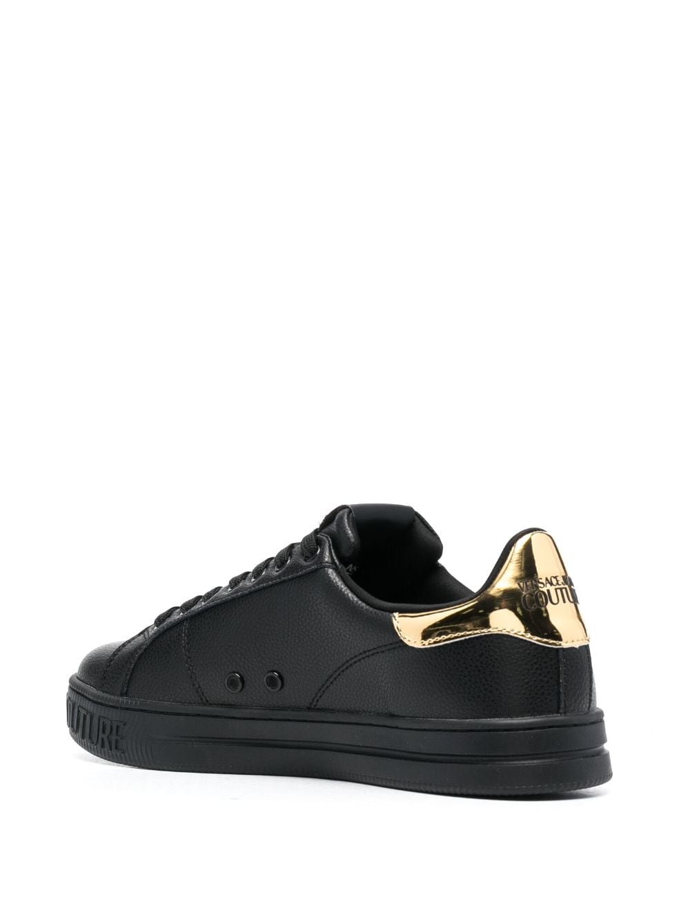 Versace Jeans Couture logo-patch Leather low-top Sneakers - Farfetch