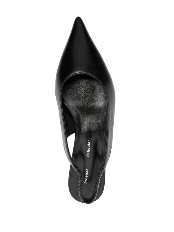 Proenza Schouler pointed toe Leather Ballerina Shoes Farfetch