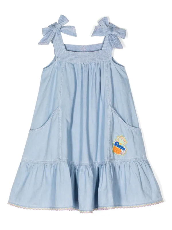 ZIMMERMANN Kids Halcyon Sleeveless Denim Dress Blue FARFETCH AU