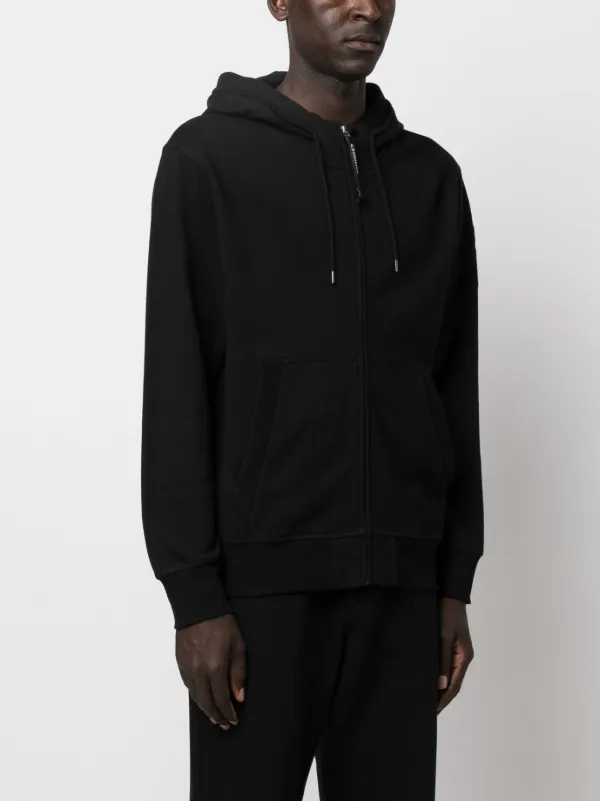 Cp company black online zip hoodie