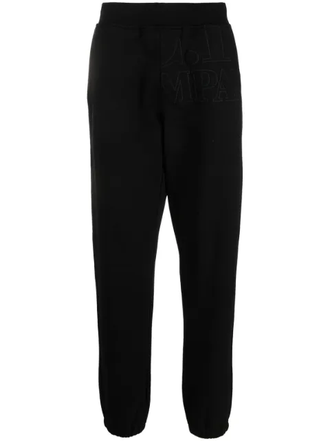 C.P. Company logo-patches cotton track pants