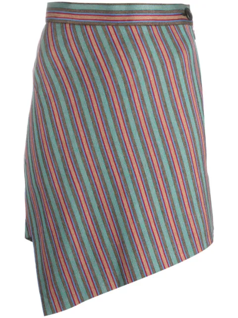 Vivienne Westwood Pre-Owned 2010 striped asymmetric miniskirt