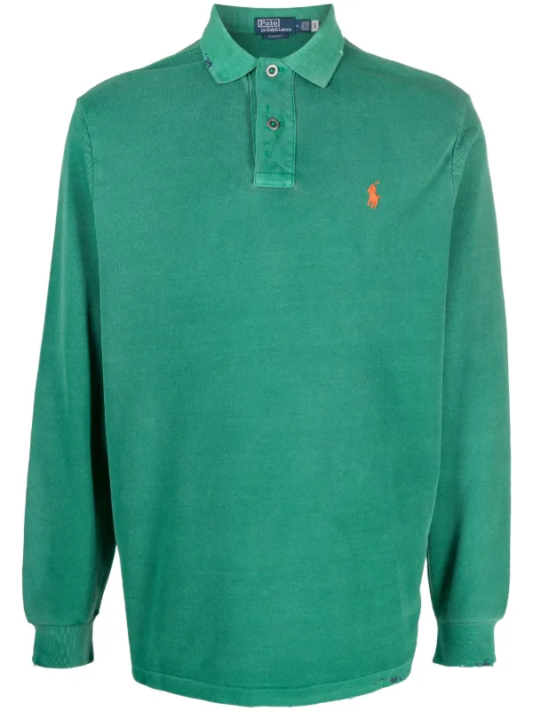 Ralph lauren green long sleeve polo outlet