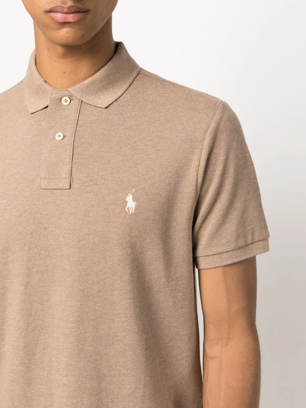 logo-embroidered short-sleeve polo