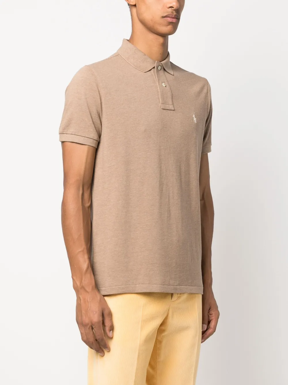 logo-embroidered short-sleeve polo