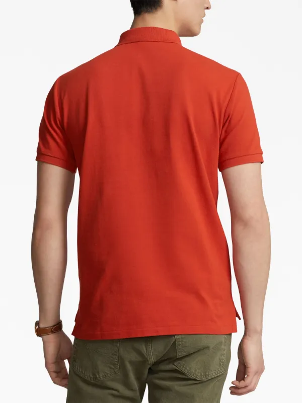 Mens orange polo top shirt